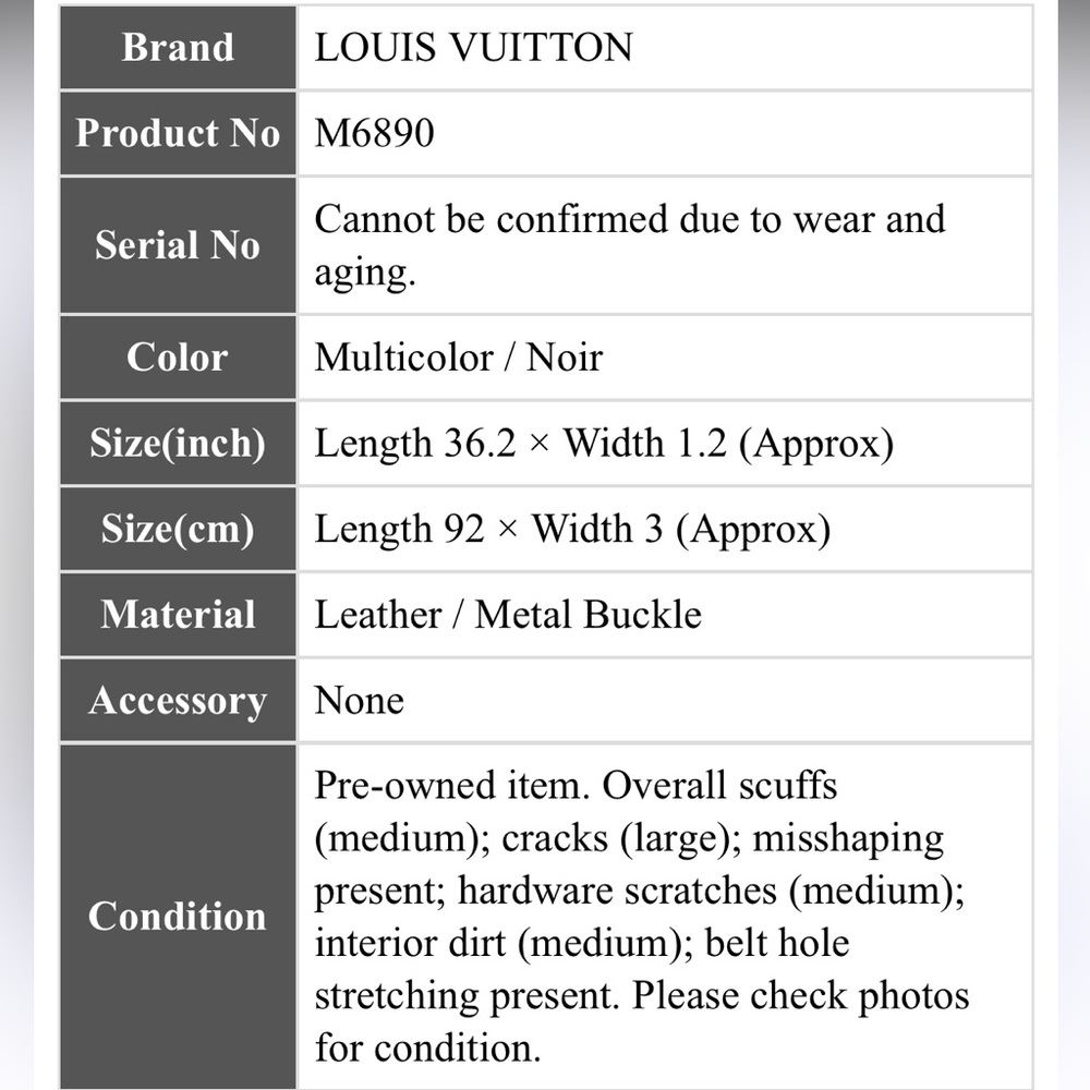 Louis Vuitton Multicolor Monogram Belt - Picture 10 of 10